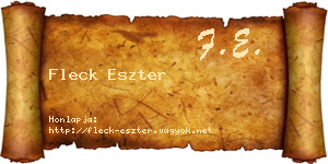 Fleck Eszter névjegykártya